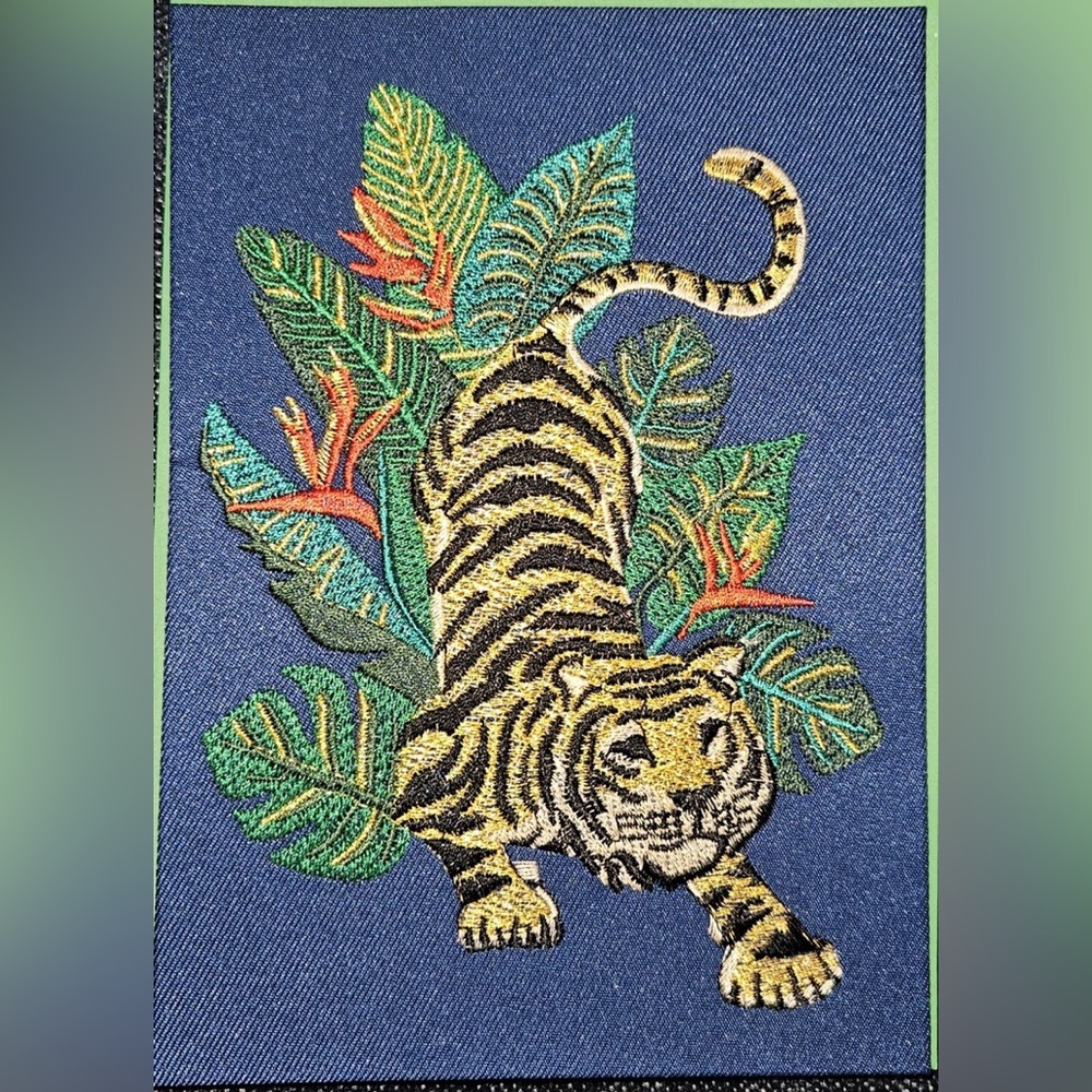 💎RARE/HTF💎🆕Papyrus Embroidered Tiger Greeting Card